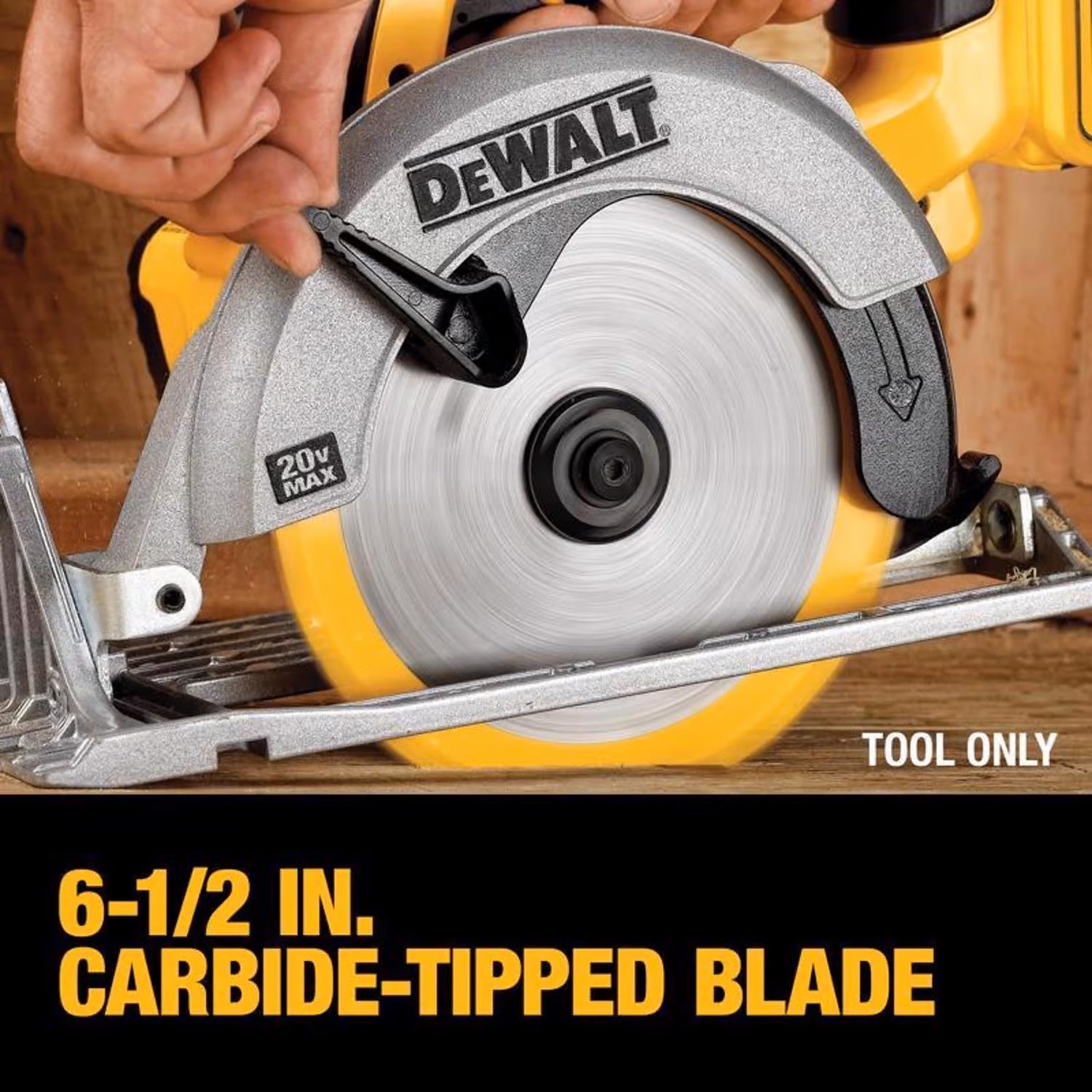 Circular Saw 20V MAX 6-1/2 in. Cordless Brushed (Tool Only)