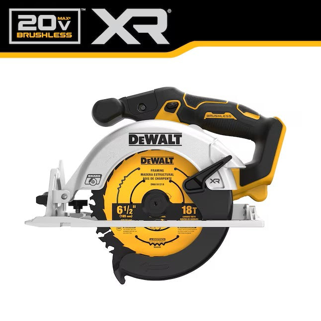 Circular Saw XR 20V MAX 6-1/2 in.  Cordless Brushless  (Tool Only)