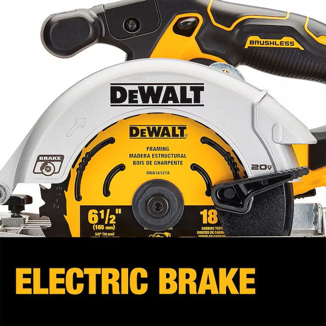 Circular Saw XR 20V MAX 6-1/2 in.  Cordless Brushless  (Tool Only)