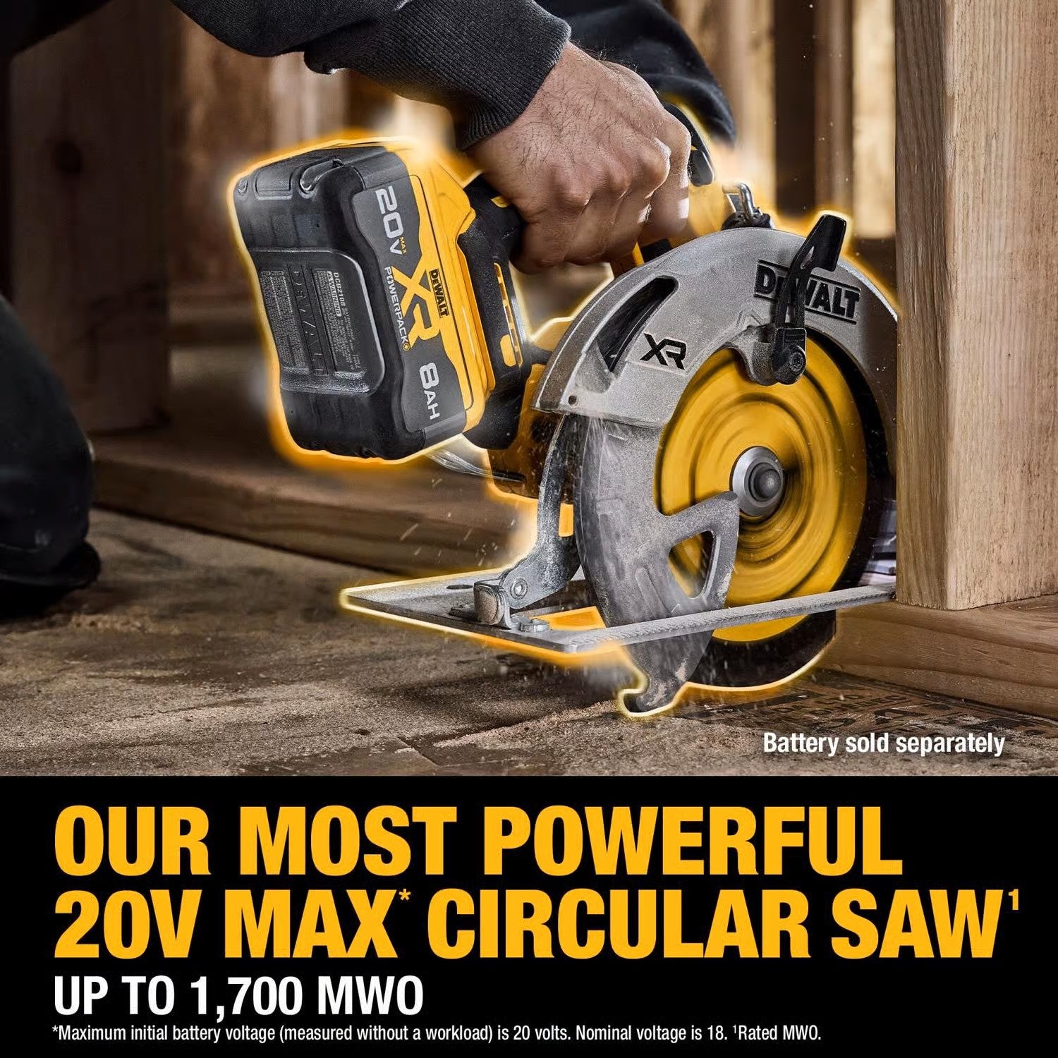 Circular Saw with Brake 20V MAX XR 7-1/4 in. Cordless Brushless  (Tool Only)