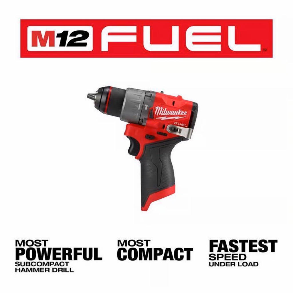 M12 Hammer Drill Fuel 1/2 in. Brushless Cordless  (Tool Only)