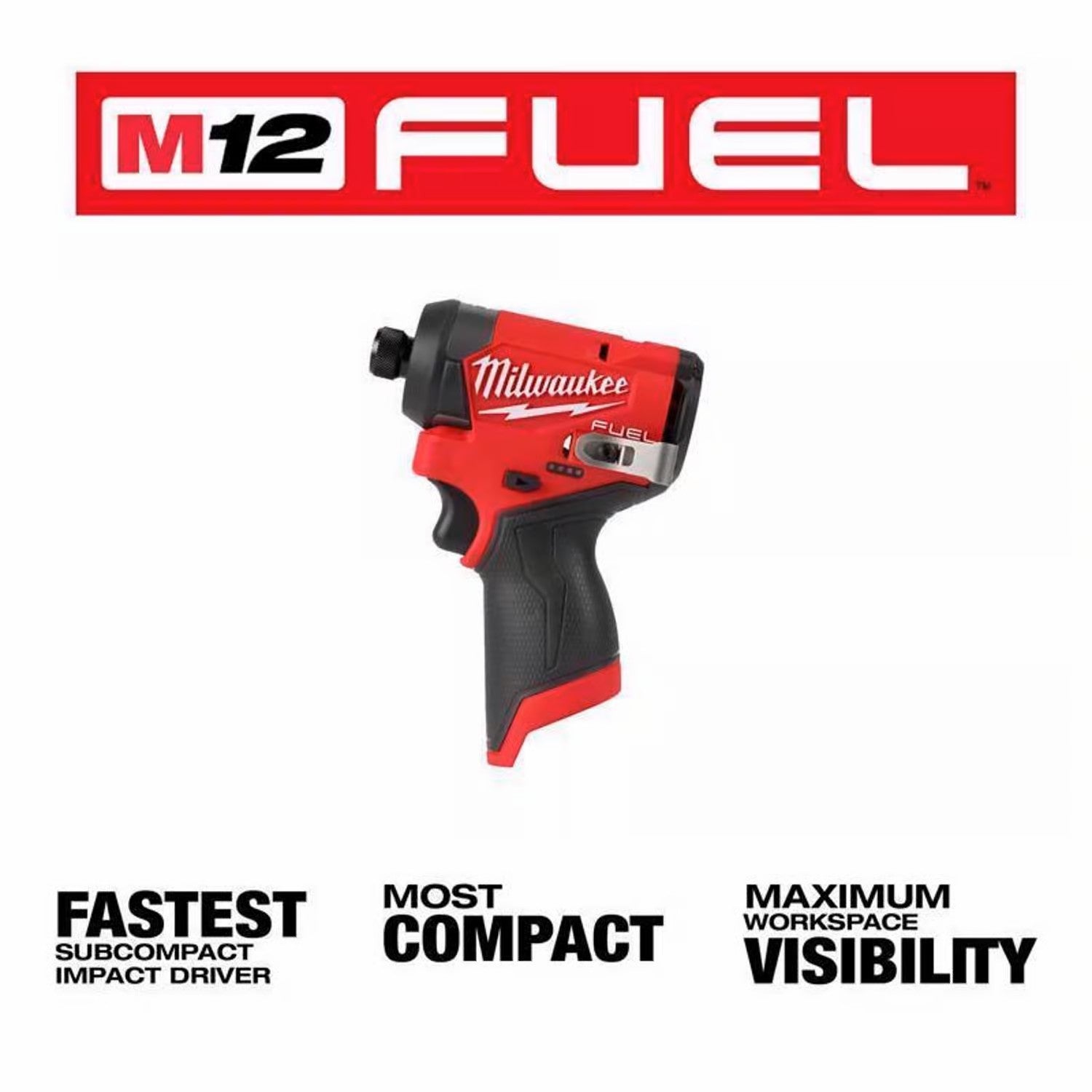 M12 Hex Impact Driver Fuel surge 12V Lithium-Ion Brushless Cordless 1/4 in. (Tool-Only)
