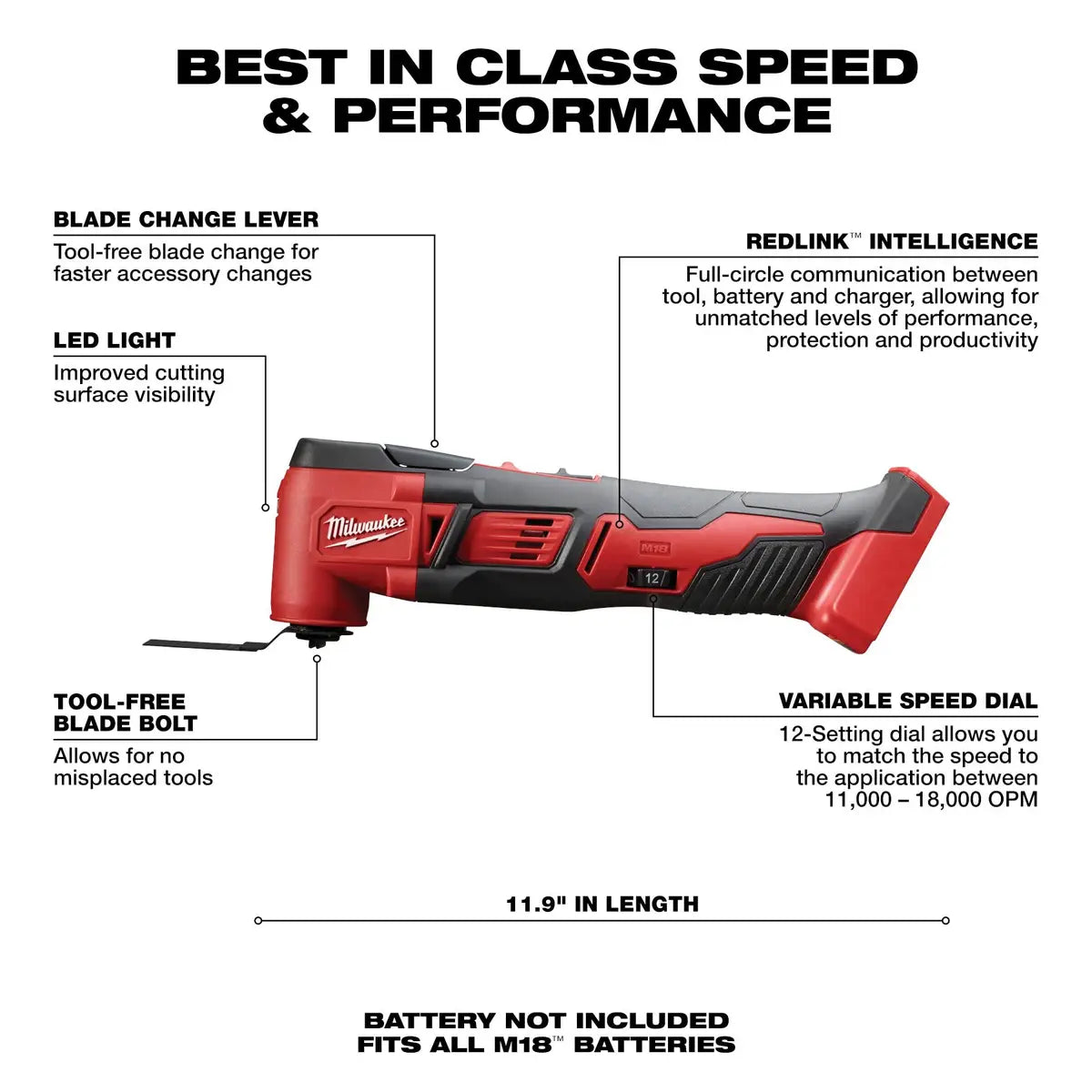 M18 Oscillating Multi-Tool 18V Lithium-Ion Cordless (Tool-Only)